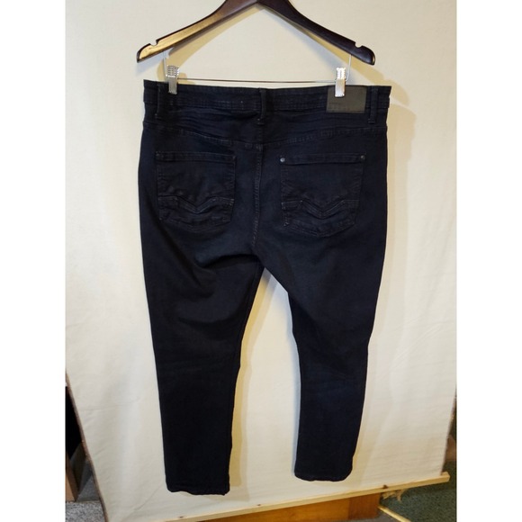 Artful Rebel Mens Slim Straight Jeans Dark Wash Indigo Stretch 36W 32L RN168948 - Picture 10 of 10